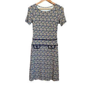 Leona Edminston patterned short sleeve dress. Size xs